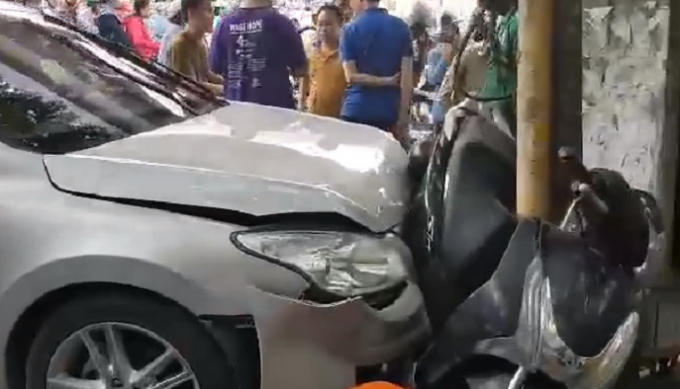 Hiện trường vụ tai nạn.