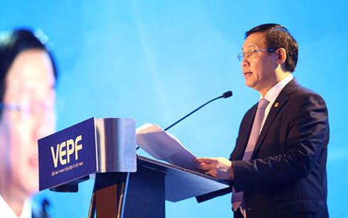 Phó thủ tướng Vương Đình Huệ phát biểu chỉ đạo tại VEPF 2017.