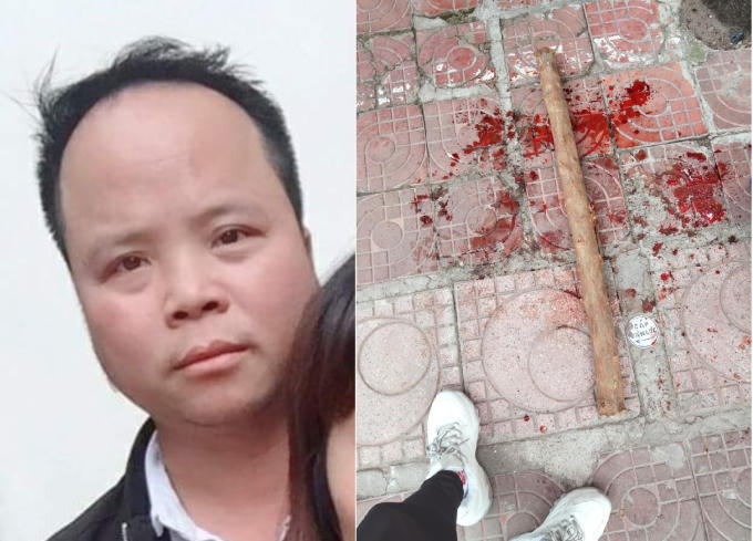 Đối tượng Nguyễn Văn Tình và cây gậy gỗ gây án