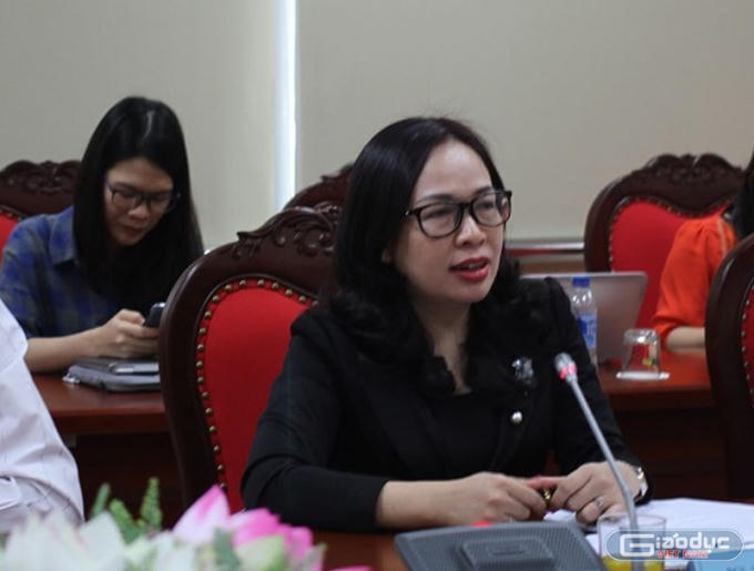 Phó giáo sư Nguyễn Thị Nhung, Phó Hiệu trưởng trường Đại học Mở Hà Nội  (Ảnh: Thùy Linh)
