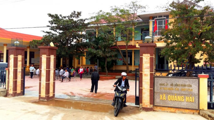 Trụ sở xã Quảng Hải – nơi ông Sơn đang giữ chức vụ Phó Bí thư thường trực.