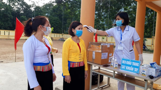 Điểm bầu cử bản Sa Ná (xã Na Mèo, huyện Quan Sơn, Thanh Hóa) nơi từng xảy ra trận lũ quét khủng khiếp 2019