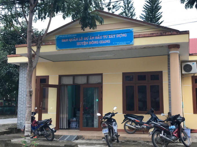 Trụ sở BQL Dự án đầu tư xây dựng huyện Đông Giang.