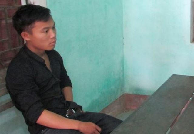 Nghi phạm Nguyễn Công Chính tại cơ quan điều tra.