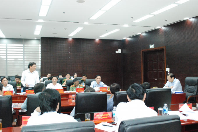 Lãnh đạo các Sở giải trình công việc với Chủ tịch UBND TP Đà Nẵng.