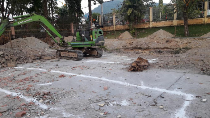 Khu vực nơi phát hiện vật liệu nổ.