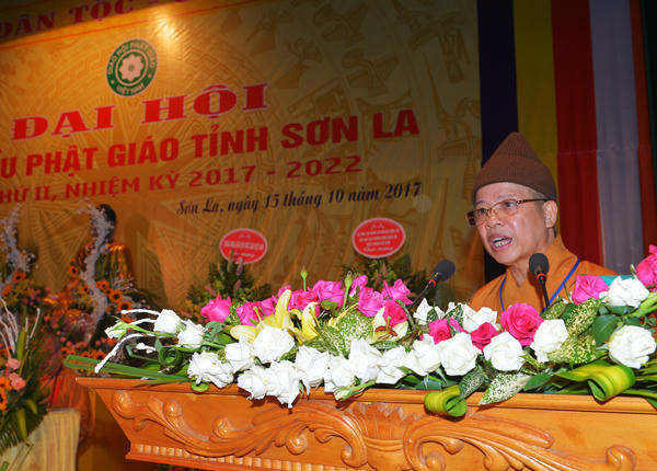 Thượng tọa Thích Thanh Quyết, Phó Chủ tịch HĐTS GHPG VN, Trưởng BTS GHPGVN tỉnh Sơn La.