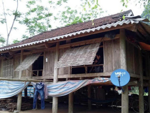 Căn nhà của nữ sinh T. tại xã Thúy Sơn, huyện Ngọc Lặc