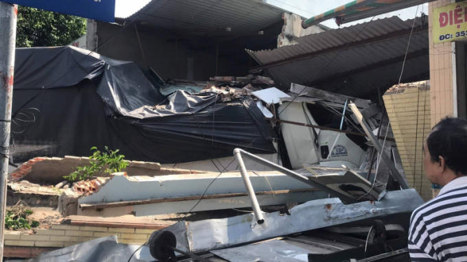 Hiện trường vụ tai nạn.