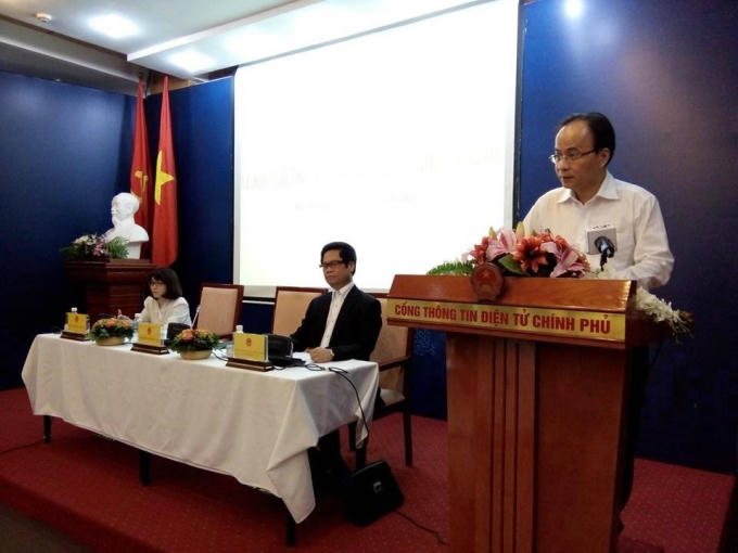 Họp báo thông tin về Hội nghị Thủ tướng với doanh nghiệp năm 2016.