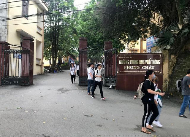 Trường THPT Phong Châu (Lâm Thao, Phú Thọ), nơi nam sinh Đ. đang theo học (Ảnh: Trần Thanh).