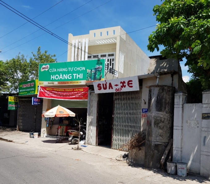 Căn nhà 124A7 (ngôi nhà hai tầng có biển hiệu màu xanh) nằm trên đường Đô Lương, phường 11, TP Vũng Tàu.