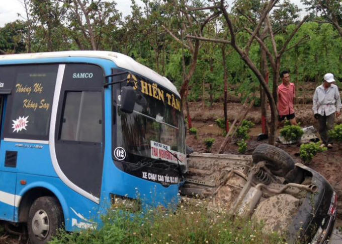 Hiện trường vụ tai nạn.