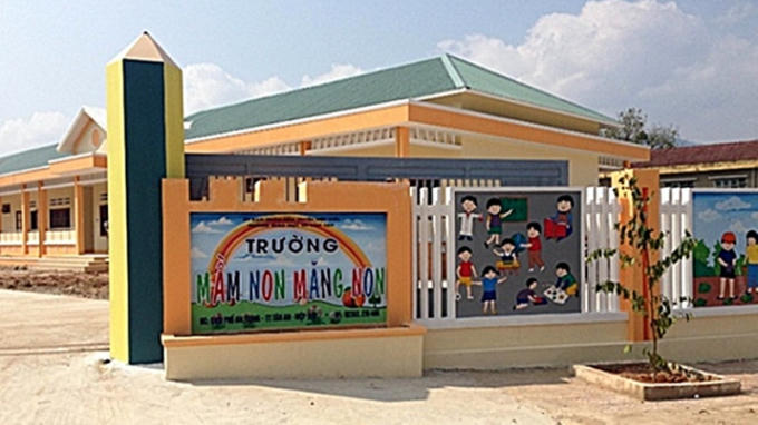 Trường mầm non Măng Non - nơi xảy ra sự việc thu chi sai.