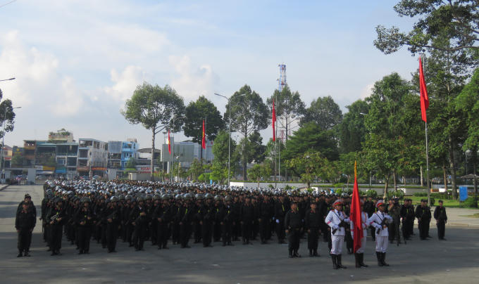 Khai mạc Lễ công bố quyết định thành lập trung đoàn cảnh sát cơ động dự bị chiến đấu