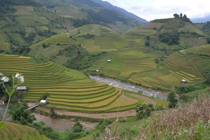 Bản làng bình yên nơi Nụ đang sống.