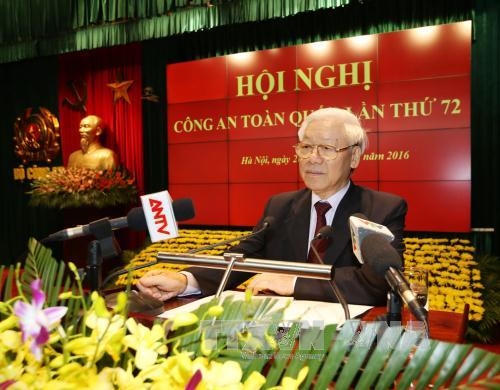 Tổng Bí thư phát biểu chỉ đạo hội nghị.