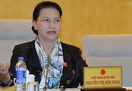 Chủ tịch QH Nguyễn Thị Kim Ng&acirc;n ph&aacute;t biểu tại phi&ecirc;n họp ng&agrave;y 15-9 của UBTVQH. Ảnh: QH