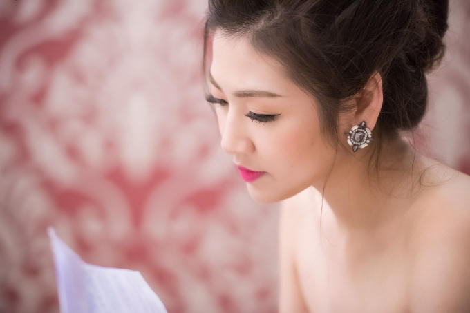 Á hậu Tú Anh đang nỗ lực rèn luyện để trở thành MC chuyên nghiệp.