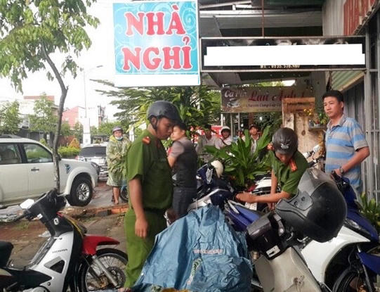 Nhà nghỉ nơi xảy ra án mạng.