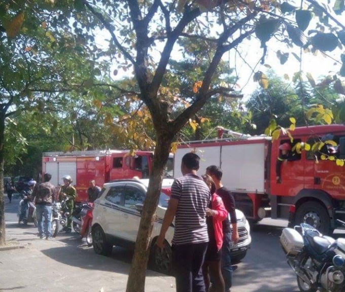 Hiện trường vụ cháy. 