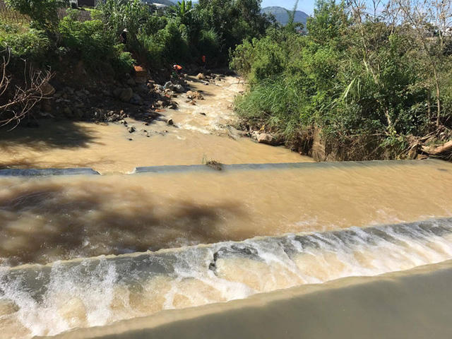 Đập tràn nơi bà Đương gặp nạn.