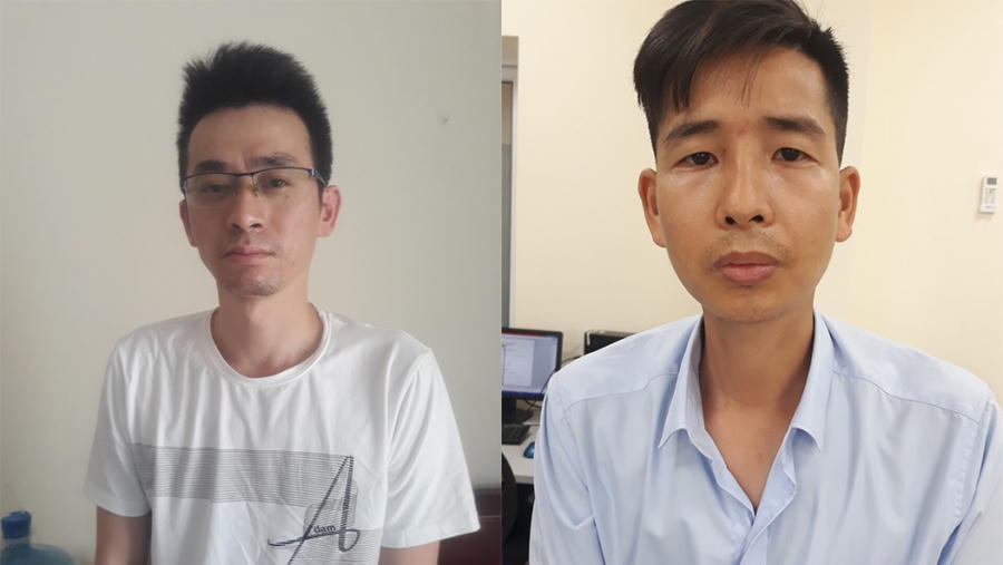 Đối tượng Meng Zhong Xing (Ảnh trái), đối tượng Nguyễn Xuân Phức.