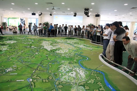 Sa bàn quy hoạch vùng Thủ đô.