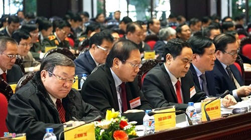 Hội nghị toàn quốc về công tác tổ chức xây dựng Đảng diễn ra sáng 19/1. Ảnh: Phạm Duy.