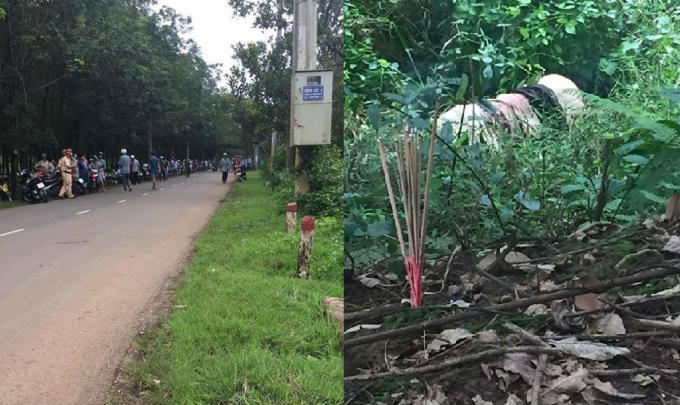 Hiện trường phát hiện thi thể nạn nhân. (Ảnh: báo Vietnamnet)
