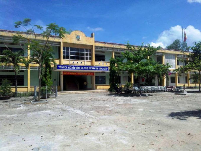 lTrường THCS Bình Thành - nơi xảy ra tình trạng cấp tiền hỗ trợ chi phí học tập thấp hơn mức quy định.