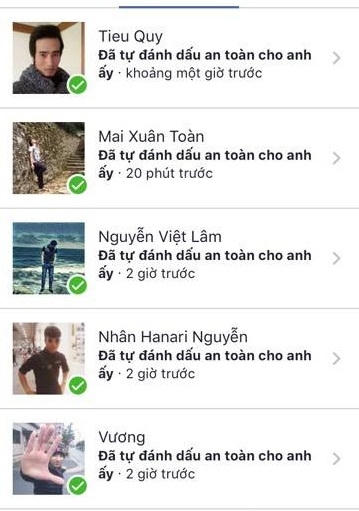 Nhiều người Việt Nam đang sinh sống và làm việc tại Nhật Bản đã đánh dấu mình an toàn để thông báo cho người thân ở Việt Nam.