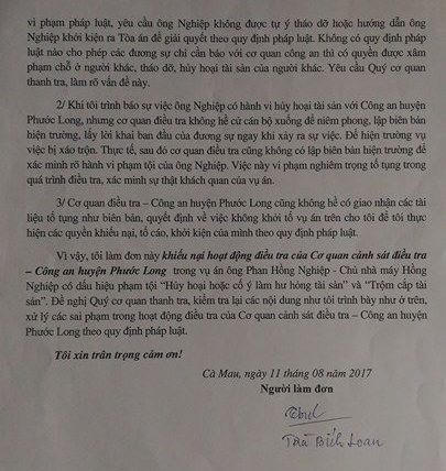 Đề nghị cơ quan chức năng xem xét làm rõ nội dung phản ánh của bà Loan.