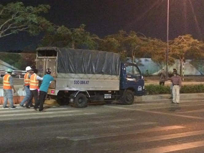 Hiện trường vụ tai nạn.