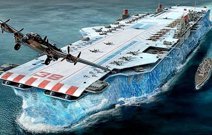 Hình vẽ mô tả hoạt động của tàu sân bay Habbakuk.