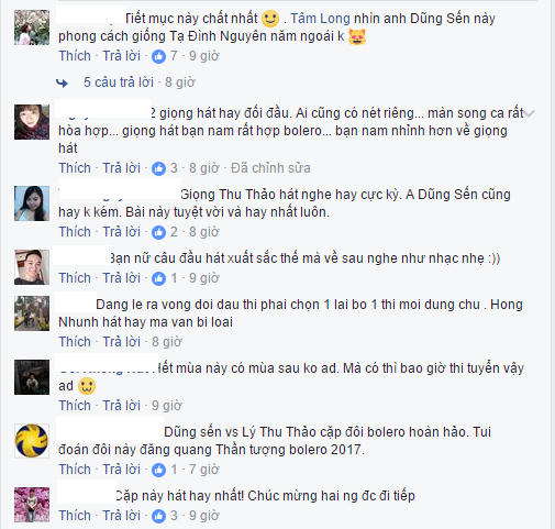 Tiết mục của Dũng Sến và Thu Thảo nhận nhiều lời khen của cư dân mạng.