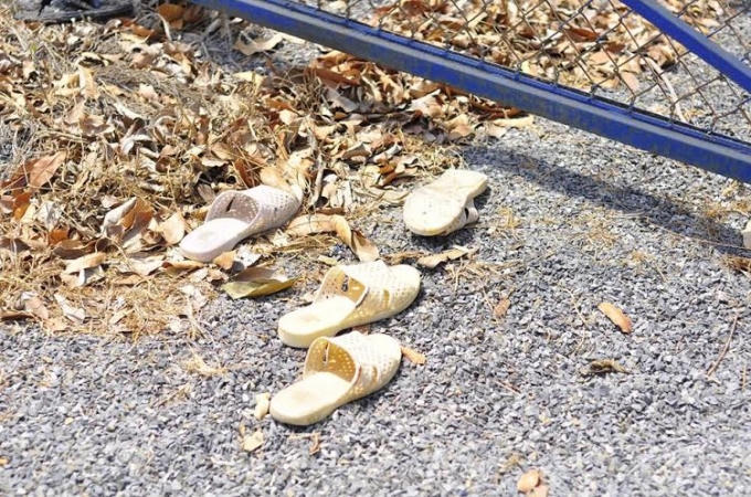 Các học viên để lại đồ.