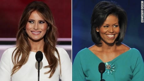 Sau khi tân tổng thống nhậm chức vào ngày 20/1 tới bà Melania Trump sẽ thay thế bà Michelle Obama trở thành Đệ nhất phu nhân Nhà Trắng. (Ảnh: CNN)