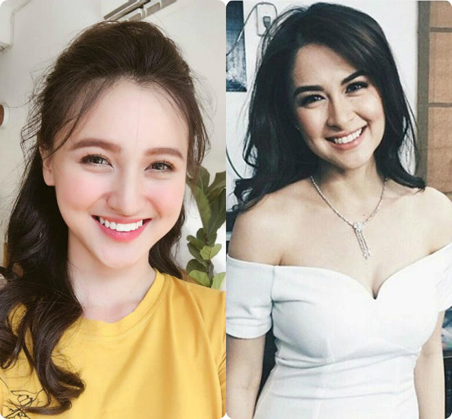 Bức ảnh của Mai Tây (trái) được mang ra so sánh với người đẹp Philippines.