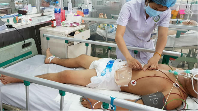 Bệnh nhân sau ca phẫu thuật. Ảnh: Báo Tổ Quốc