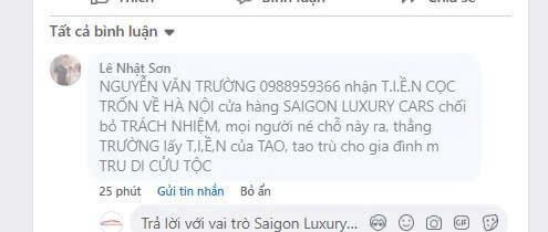 Trang fanpage Facebook của showroom thường xuyên bị tài khoản lạ mặt tấn công bằng những nội dung sai sự thật.