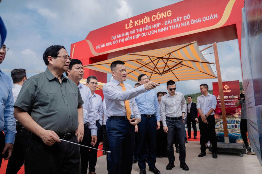 Thủ tướng Phạm Minh Chính đã dự lễ khởi công khu đô thị hỗn hợp Bãi Đất Đỏ và Khu đô thị hỗn hợp du lịch sinh thái Núi Ông Quán