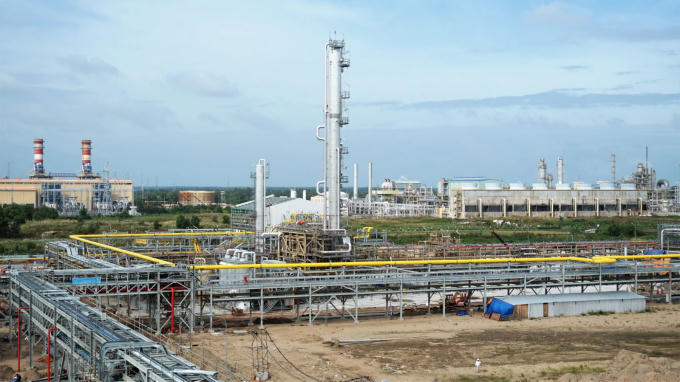 Một góc dự án Nhà máy Xử lý Khí Cà Mau. Ảnh PV Gas.