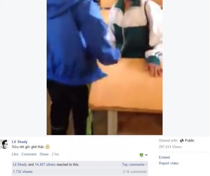 Thông tin được chia sẻ trên một diễn đàn mạng xã hội facebook.