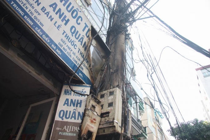 Hiện trường sau vụ việc.