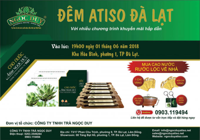 Đêm Atiso Đà Lạt