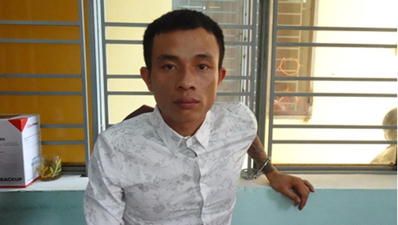 Nam thanh niên bị bắt giữ.