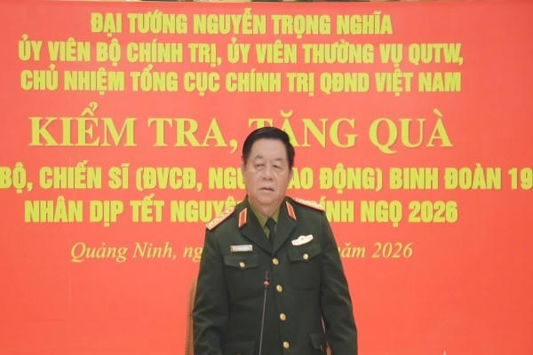 Đại tướng Nguyễn Trọng Nghĩa chỉ đạo, định hướng nhiều nội dung quan trọng tại buổi kiểm tra.