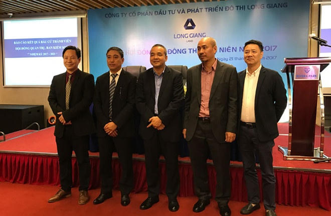 HĐQT mới của Long Giang Land ra mắt cổ đông.