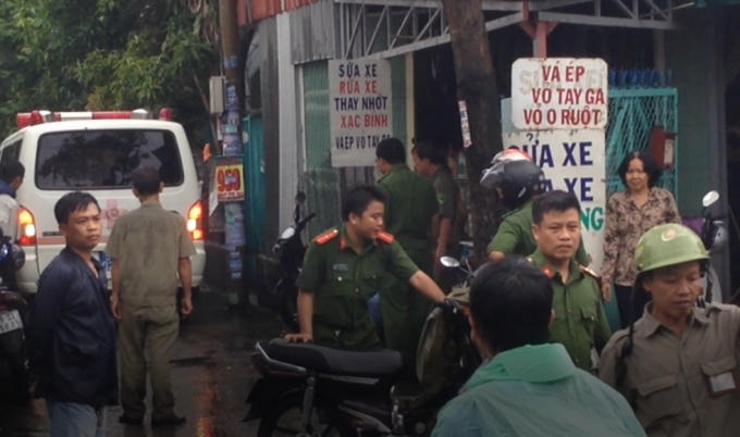 Lực lượng chức năng có mặt để giải quyết